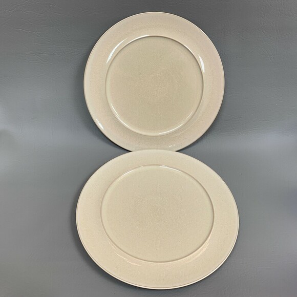 Denby Langley Dinner Plates England Beige 11" Oven Freezer Safe Lot of 2 - Picture 1 of 6